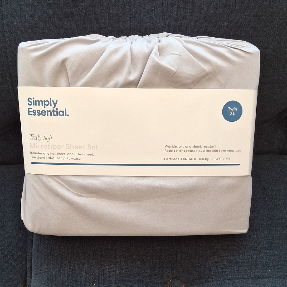Bed Bath & Beyond Simply Essential Microfiber Sheet Set - Twin XL Gray